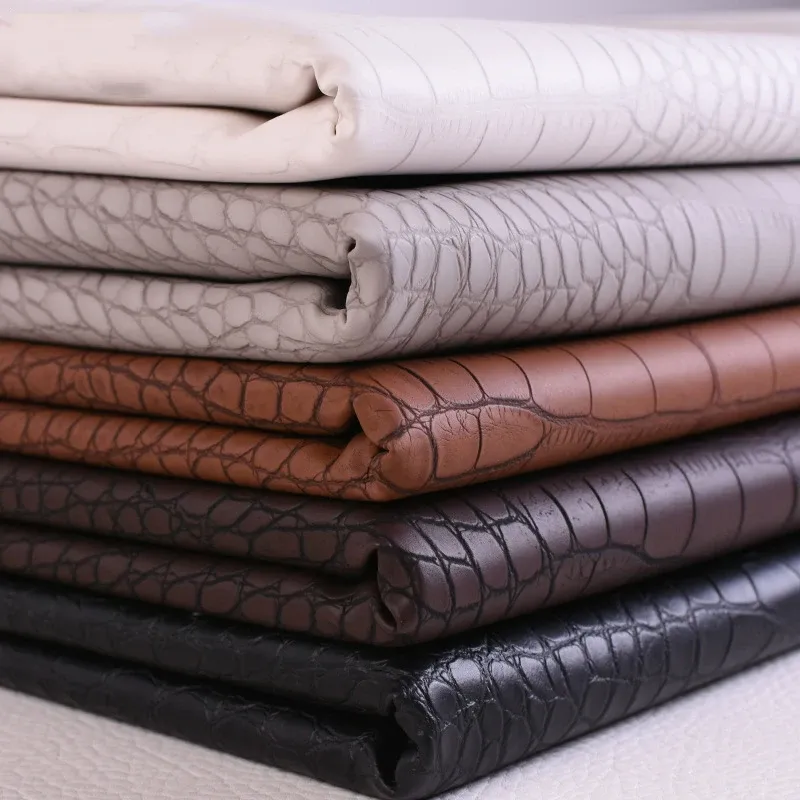 Tissu similicuir PU pierre 100 x 137 cm pour couture