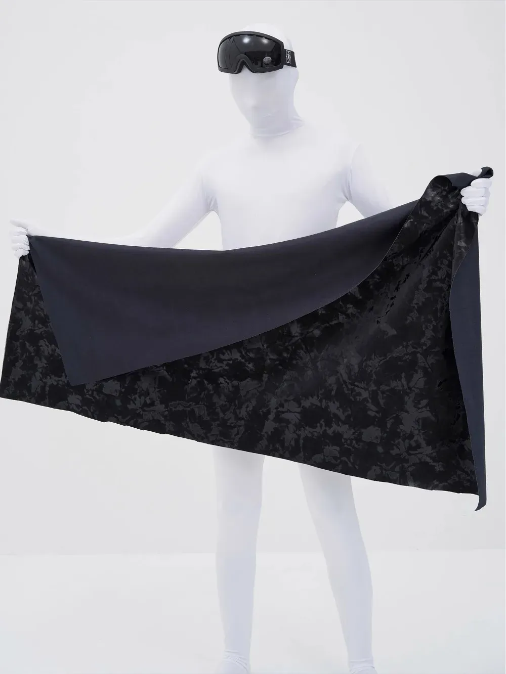 Tissu similicuir PU tie dye 45 x 135 cm flocon neige