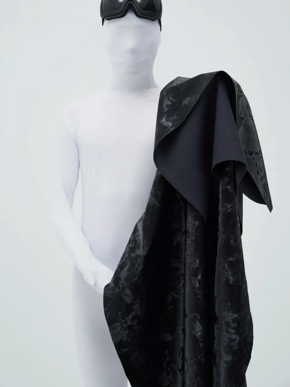 Tissu similicuir PU tie dye 45 x 135 cm flocon neige